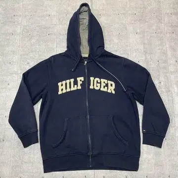 TOMMY HILFIGER 지퍼 후드티 자수 로고 타미힐피거