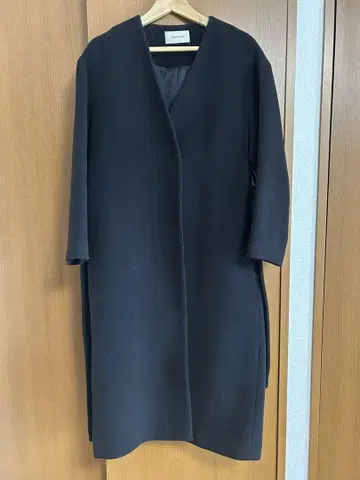 FRAY I.D 블랙 롱 코트 벨트 포함