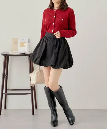 [ Chico ] 나일론 벌룬 미니 스커트