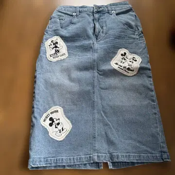 디즈니 리조트 자수 데님 스커트