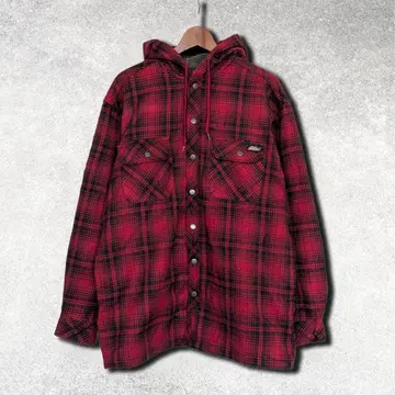 Dickies 디키즈 플란넬 셔츠 자켓 플리스 라이너 후드