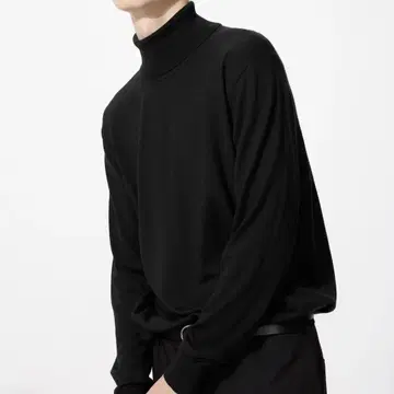 메리노 터틀넥 스웨터 3XL 블랙