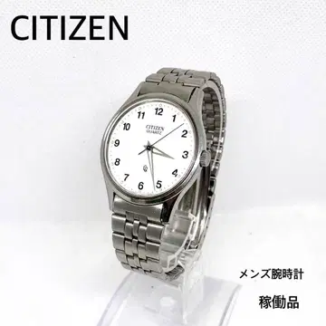 작동품 CITIZEN 쿼츠 아날로그 손목시계 새 배터리 교환 완료