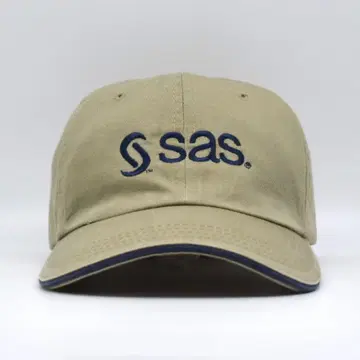 sas 기업 로고 기업물 자수 캡 베이지 프랑스 구제 의류