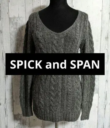 SPICK and SPAN 알파카 V넥 스웨터