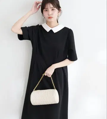 카라 부착 원피스 mamamo 내추럴 꾸뛰르