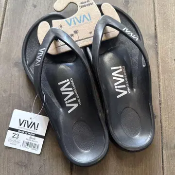 VIVA! 비바 아일랜드 비치 샌들 블랙 23cm 일본제