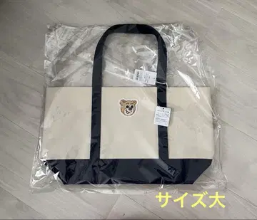 [ 당일 발송 ] 페이저 올드 테디 와펜 토트백 아이보리 x 네이비