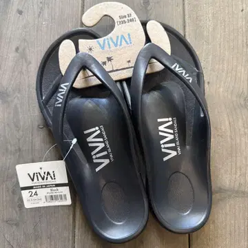 VIVA! 비바 아일랜드 블랙 비치 샌들 24cm 일본제