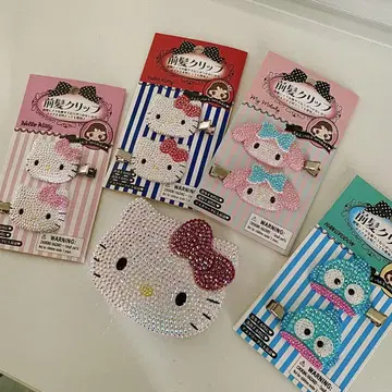 앞머리 클립 데코 헬로키티 키티 산리오 헤어 클립 헤어핀