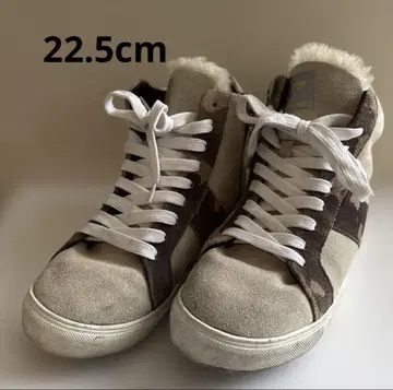 METEO 퍼 하이컷 스니커즈 사이즈 35 (22.5cm)