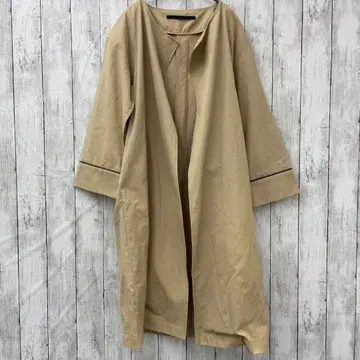 [ KBF+ ] 노카라 와이드 커프스 자켓 베이지