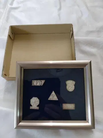 바이오하자드 실버제 핀즈 5개 세트 액자 포함