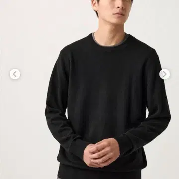 UNIQLO 캐시미어100% 크루넥 스웨터 XL 블랙