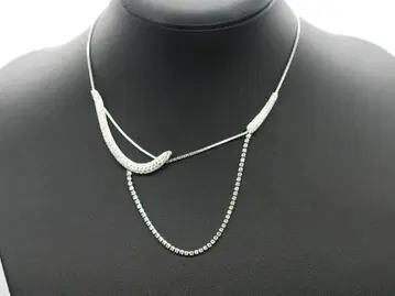 새상품급 SWAROVSKI 스와로브스키 크리스탈 파베 목걸이 큐빅