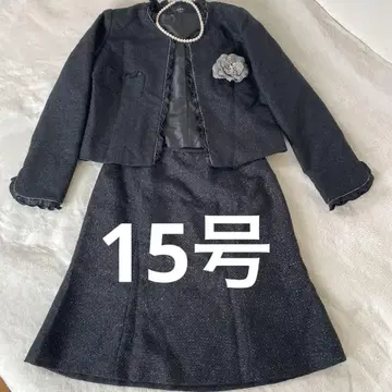 셋업 트위드 노카라 빅 사이즈 15호 2XL 블랙 시치고산
