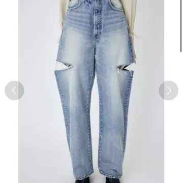 MOUSSY THIGH SLIT LOOSE STRAIGHT