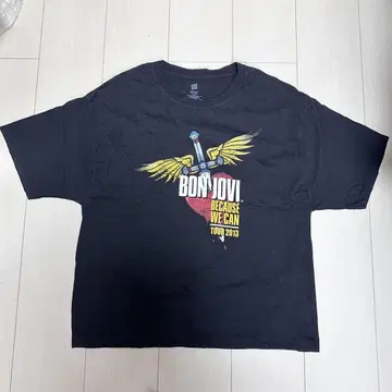 Bonjovi T셔츠 블랙 L 밴딩T셔츠