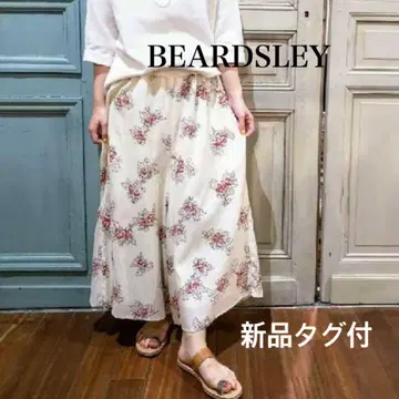 택 포함 새상품 BEARDSLEY 비어즐리 꽃무늬 와이드 팬츠