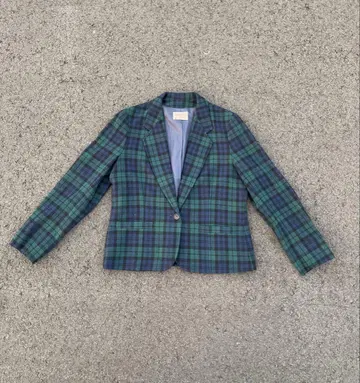 70s Pendleton 체크 테일러드 자켓
