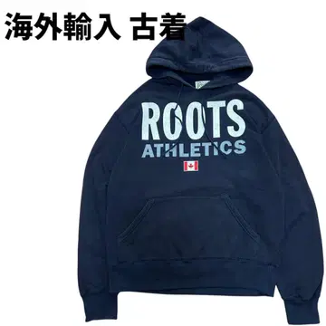 캐나다제 Roots 루츠 맨투맨 후드티 빈티지 네이비