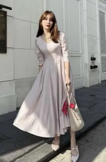 herlipto Voile Back Ribbon Long Dress
