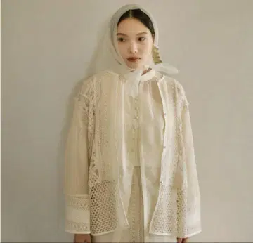 eaphi 에피 코튼 레이스 패치워크 블라우스