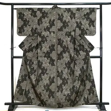 5782 본고장 진흙 오시마 명주 린넨 아사노하 문 경위 무늬 새상품급