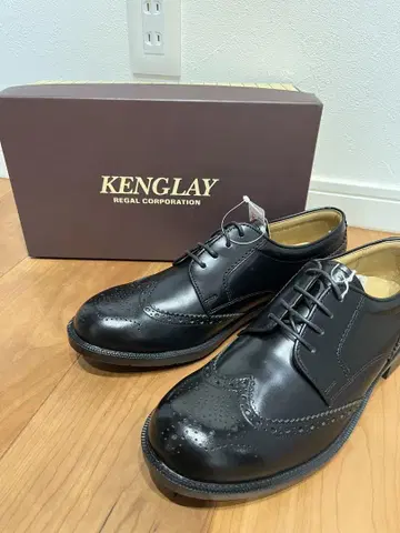 [ 미사용 새상품 ] KENGLAY 블랙 비즈니스 슈즈 25.5cm