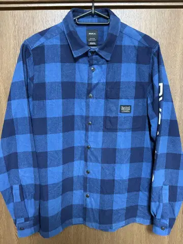 RVCA 체크 무늬 플란넬 셔츠 S
