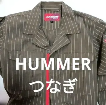 HUMMER 브라운 스트라이프 작업복 L 사이즈 (LL 사이즈 상당)