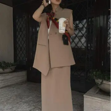 Ameri OTONA WRAP VEST SET UP DRESS