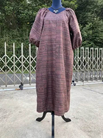 오시마 명주 기모노 리메이크 튜닉 원피스