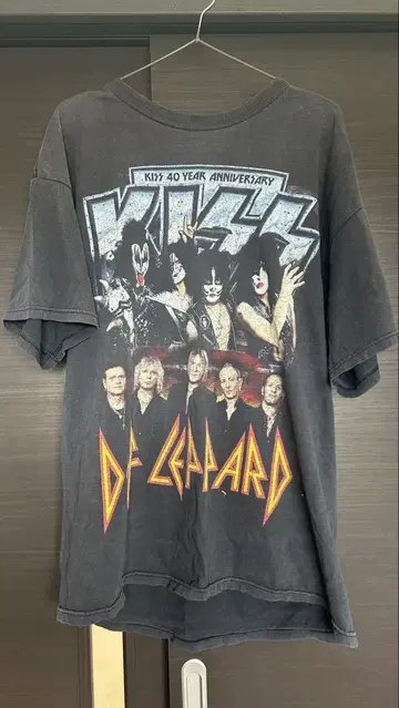 KISS DEF LEPPARD 40주년 기념 투어 2014 밴드 티셔츠