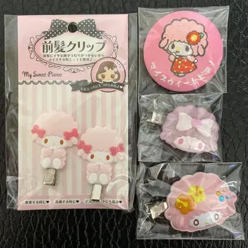 마이 스위트 피아노 자수 캔뱃지 앞머리 클립