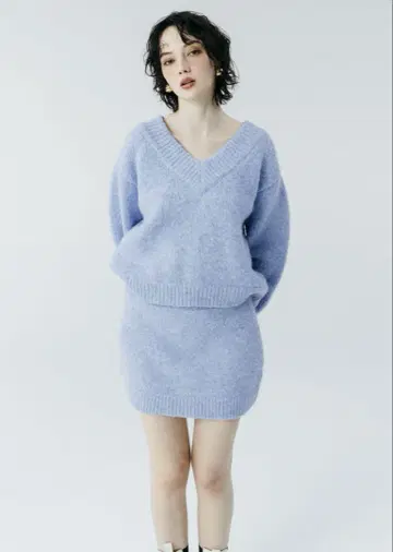 THE TOE Ioannina Knit set up blue