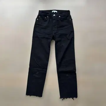 RE/DONE 리던 블랙 스트레이트 데님 27 컷오프 plage