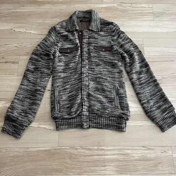 INTERMEZZO 인터메쪼 니트 블루종 브라운 계열 M 사이즈