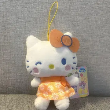 헬로키티 키티 봉제 인형 오렌지