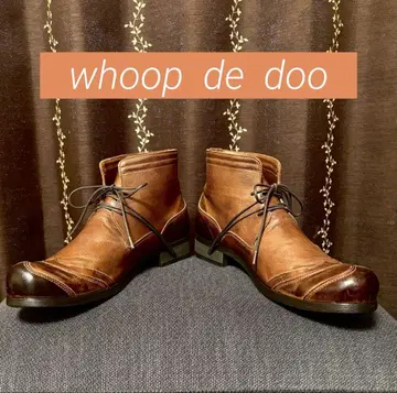 whoop de doo 가죽 투 부츠 브라운
