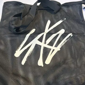 straykids 메쉬 토트백 블랙 화이트 그래픽