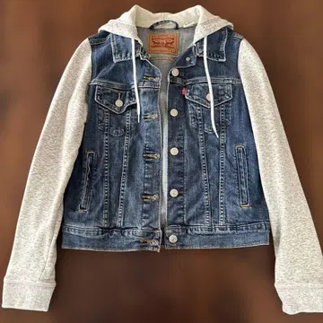 Levi's 후드 부착 데님 자켓 S