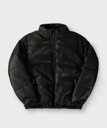 인조 가죽 패딩 자켓/빅 실루엣