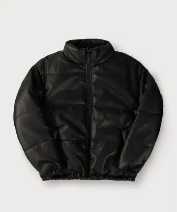 인조 가죽 패딩 자켓/빅 실루엣