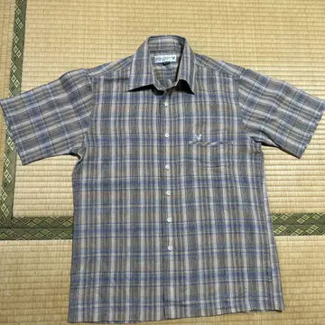 LYLE & SCOTT 체크 무늬 반팔 셔츠 M