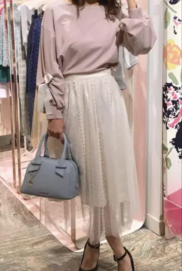 JILLSTUART 아마야 소매 리본 티셔츠