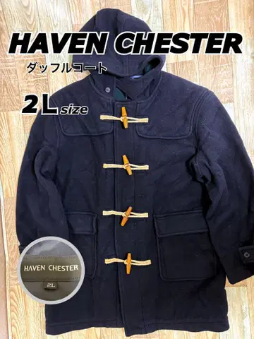 [ 큰 사이즈 ] HAVEN CHESTER 더플 코트 2L 네이비