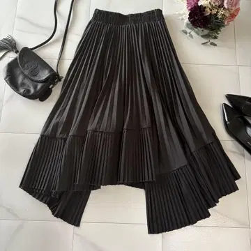 MICALLE MICALLE 차콜 그레이 랜덤 캉캉 스커트