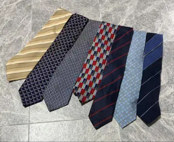 던힐 실크 울 올 패턴 넥타이 7개 세트 남성용