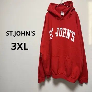 ST JOHN'S 3XL 후드티 후드 부착 트레이닝복 빅 사이즈